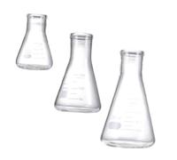 DOITOOL Palloni Conici Misurazione Accurata di Set di 3 Pezzi e Vetro da 50ml, 150ml e 250ml per Decorazioni Scuola e Laboratorio di Chimica per Decorazioni Scuola Laboratorio Chimica