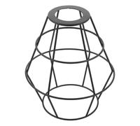 DOITOOL Paralume in Gabbia Industriale Nero in Ferro per Lampadario