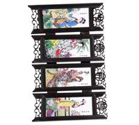 DOITOOL Paravento Decorativo Pieghevole in Resina Mini Per Scrivania, Divisorio Ambienti Interni Stile Cinese Vintage Pannelli Decorativi, Ornamento Da Tavolo Per Appassionati Di Cultura Cinese