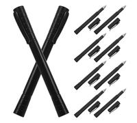 DOITOOL Penna Bifacciale per Festa Scuola Decor con Punta Fine e Punta Scalpello, Set da 10 Pezzi in Plastico e Acciaio Inossidabile per Progetti Artistici e Studio