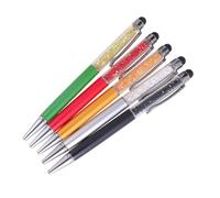 DOITOOL Penna Capacitiva Crystal Multifunzione 5 Pezzi per Tablet e Smartphone, Metallo Giallo Clip Decorativa, per Scrittura e Disegno Touch Screen