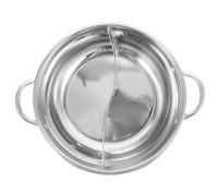 DOITOOL Pentola Calda Doppio Sapore in Acciaio Inox 304 da 28 Cm Divisore, Pentola per Hot Pot Divisa Adatta a Piani a Induzione a Gas, Utensile Cucina per Cottura Famiglia e Amici