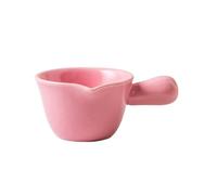 DOITOOL Pentola per Latte in Materiale Sintetico Manico Singolo da 70ml, Facile da Pulire e Multifunzione, per Forno a Microonde e Forno da Cucina Rosa