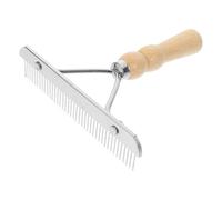 DOITOOL Pettine per Crine Cavallo Denti Metallici e Manico Ergonomico | Legno e Metallo, 220g, Riduce i Nodi del Mantello, per Muta e Kit Toeletta
