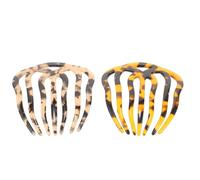 DOITOOL Pettini per Chioma Vintage in Acetato 2 Pezzi Set da 7 Denti, Accessori Femminili per Acconciature Eleganti e Fermagli Decorativi per Donne e Spose