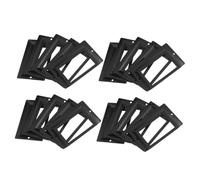 DOITOOL Pezzi Impugnatura con Fibbia Tag Etichette per contenitori di stoccaggio Etichette per schedari Piccola Maniglia del cassetto Porta Cartello Piccolo Ferro da Stiro Nero