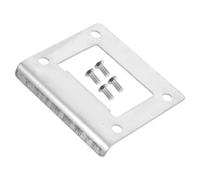 DOITOOL Piastra di Battuta in Acciaio Inox Antiruggine 55mm per Rinforzo Porta D’ingresso, Copripiatti e Piastra di Copertura Foro Porta, Kit di Rinforzo Sicurezza per Porte di Legno