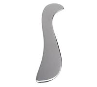 DOITOOL Piastra per Massaggio Gua Sha in Inossidabile Argento, Strumento per Massaggi Design a S per Migliorare la Circolazione e i