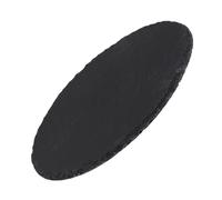 DOITOOL Piastra Rotonda Naturale in Ardesia Nera 25cm per Sushi e Carne da Tavola Design Elegante e Funzione di Vassoio per Servire in Matrimoni e Feste