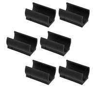 DOITOOL Piedini Per Pavimenti A Forma Di U: 25 Pezzi Da 25 Mm In Plastica, Colore Nero, Rettangolari, Antiscivolo, Protezioni Per Le Punte Delle Gambe Delle Sedie
