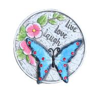 DOITOOL Pietre Decorative in Cemento Blu per Giardino Stepping Stones Resistenti per Paesaggio Esterno Cortile e Prato con Dettagli Luminosi per Sentieri e Aiuole