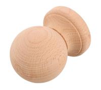 DOITOOL Pomo in Legno Massello Beige per Bastoni Tende e Corrimano, Compatibile Ampio, Resistente all'Esterno, Stile Rustico Vintage per Progetti di Decorazione Casa