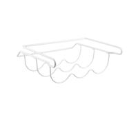 DOITOOL Porta Birra in Ferro Bianco per Frigorifero Scaffale Organizer per Bottiglie di Birra e Lattine Supporto Salvaspazio per Cucina Bar e Ufficio