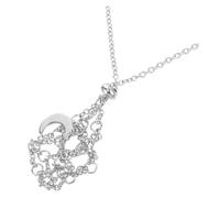 DOITOOL Porta Collane in Metallo Argento per Pietre e Cristalli, Supporto Resistente per Collane Fai-da-te Gabbia Vuota per Ciondolo, per Regalo Speciale