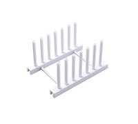 DOITOOL Porta Coperchi Pentole e Scolapiatti in Plastica Bianco Organizer da Cucina Compatto per Piatti e Coperchi Supporto Facile da Montare e Smontare per Asciugatura e Conservazione