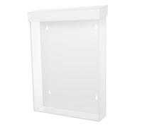 DOITOOL Porta Depliant da Parete Organizzazione Efficiente per Volantini e Opuscoli in Acrilico Bianco con Coperchio Trasparente per Centri di Assistenza
