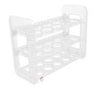DOITOOL Porta Uova da Frigorifero Capacità Grande, Supporto in Plastica a Tre Strati, Resistente alle Deformazioni e Protegge le Uova da Rotture, per Porta Laterale del Frigorifero
