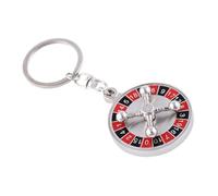 DOITOOL Portachiavi Creativo in Metallo Pendente a Forma di Roulette Russa Girevole, Accessorio Decorativo per Borse e Produzione DIY