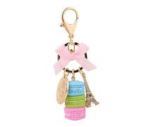 DOITOOL Portachiavi in metallo A Forma Di Macaron Ciondolo Per Borsa in Resina Per Auto E Torre Eiffel