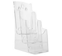 DOITOOL Portadocumenti da Ufficio in Acrilico Trasparente Espositore per Lotteria Tre Scomparti Porta Brochure e Organizer per Buste e Cataloghi Supporto per Letteratura per Spazi di