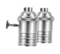 DOITOOL Portalampada a Vite E27 Vintage in Alluminio Pressofuso Con Manopola, Resistente Al Calore, Per Lampade a Sospensione, Set Da 2 Pezzi, Facile Installazione Per Uso Domestico e Ufficio