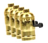 DOITOOL Portalampada Vintage in Alluminio Attacco E26/e27, Base per Lampada da Soffitto Compatibile, Set da 4 Pezzi per Restaurare Lampade e Creare Apparecchi di Illuminazione per Casa,