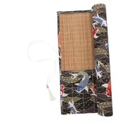 DOITOOL Portapennelli Calligrafia in Rotolabile con Chiusura Sicura Custodia in Tela con Scomparti Multipli Protezione Antiscalfiture per Pennelli e Matite Design Tradizionale per Artisti