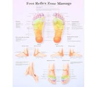 DOITOOL Poster Riflessologia Plantare per Istituti Sanitari e Scuole Mediche su Tela Resistente e Facile da Pulire Massaggio Piedi Decorazione per Ufficio e Aula Grafico Massaggio Piedi