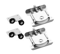 DOITOOL Pulegge Scorrevoli per Porte Armadio in Acciaio Resistente Rulli Silenziosi con Cuscinetti per Porte Scorrevoli Guide per Mobili e Armadi Sostituzione e Manutenzione Facile per