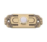 DOITOOL Pulsante Campanello Cablato Vintage Dorato Luce per Ingresso | Lega di Zinco, Montaggio a Parete, per Sistemi a Bassa Tensione, Finitura Oro, Stile Classico Americano