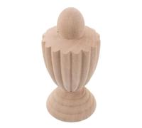DOITOOL Puntali Decorativi in Legno per Bastoni per Tende e Pali Bandiera, Design Elegante Europeo, Materiale Robusto Resistente alla Deformazione, per Ville e Hotel