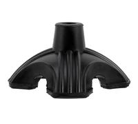 DOITOOL Puntali in Gomma Antiscivolo Resistenti All'usura e Ammortizzanti a 4 Punte Base Stabile Nero per da per Deambulatore