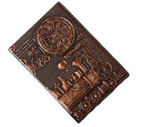 DOITOOL Quaderno Rigido A5 Pu Vintage Motivo Intagliato per Poesie e Annotare, Colore Rosso, Pu e Carta