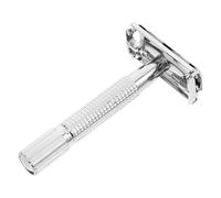 DOITOOL Rasoio Manuale per Barba Uomo a Pettine Chiuso Retrò Manico in Ottone Pesante, Lama Sostituibile per Rasatura Delicata e Modellatura Baffi, Basette e Pizzetto, Set Rasoio