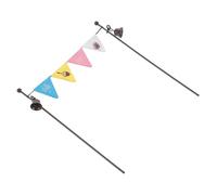 DOITOOL Recinzione Mini in Latta con Bandiere Colorate Decorazione Rustica per Micro Paesaggi Esterni Ornamento Te per e Vasi Decorazione Stile Campagna