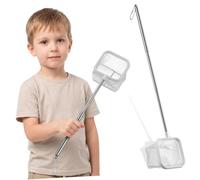 DOITOOL Rete da Pesca Retrattile Fino a 45cm Estensibile in Acciaio Inossidabile Leggera e Portatile per Cattura di Pesci e Piccoli Gamberi Durante la Pesca in Kayak