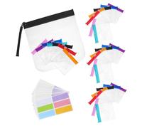 DOITOOL Sacchetti Sigillabili Trasparenti in Eva per Pillole e Vitamine, 39 Pezzi Etichette Bianche, Facile Identificazione e Applicazione Versatile, per Viaggi e Hobby Colore Casuale