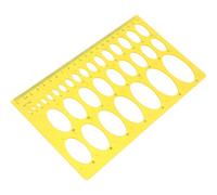 DOITOOL Scala Chiara Ellittici per Disegno Architettonico in Plastica Arancia e Sagoma per Disegno e Funzionale Strumento da Ufficio Design