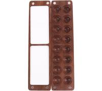 DOITOOL Scatola di Pigmenti Portatile in Legno di Noce Nero Coperchio, Tavolozza per Acquerelli 16 Colori, Custodia per Pittura per Artisti, Studenti e Viaggi