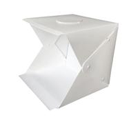 DOITOOL Scatola Luminosa Pieghevole per Fotografia Professionale Luci LED Incorporate in Plastica Bianco per Piccoli Prodotti e Altri Oggetti in Studio Fotografico