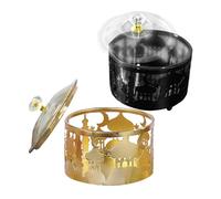 DOITOOL Scatola per Caramelle Medio Oriente 2 Pezzi Oro e Nero Contenitore per Dolci e Snack Scatola Porta-Confetti per Matrimonio e Feste Decorazione Casa per Banchetti e Celebrazioni