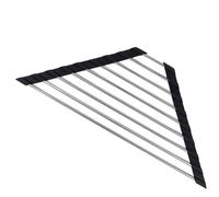 DOITOOL Scolapiatti Porta Piatti Pieghevole Salvaspazio Angolare Triangolare in Acciaio Inossidabile Nero Gocciolatoio Integrato per Lavello Cucina
