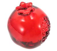 DOITOOL Scultura di Melograno in Vetro Rosso Realistica e Lucente, Decorazione da Tavolo Elegante per Cucina e Accessori Fotografici