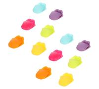 DOITOOL Segnabicchieri Design Unico e Creativo a Forma di Lingua in Silicone 12 Marcatori di Bevande Resistenti per Riconoscere Bicchiere per Feste e Riunioni