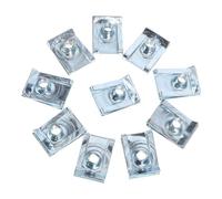 DOITOOL Self Tapping Nut M5, 10 Pezzi Argento, Manganese Steel U Nut, Clip a Molla per Carrozzeria, per Paracolpi e Portiere Auto