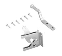 DOITOOL Serratura Cancello Legno Autobloccante con Leva Gravità Kit Completo con Cerniera Zincata per Recinzione Serratura Scorrevole per Porte da Giardino Semplice da Installare e