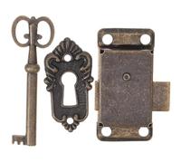 DOITOOL Serrature per Cassetti Vintage Chiave, Set Serrature Antiche per Mobili Antichi, Dimensioni 53X26 MM, Adatte per Scrivanie e Armadi