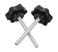 DOITOOL Set 1 Pezzo Vite Manopola a Stella M6 per Deambulatore, Accessorio di Ricambio Cuscinetto in Gomma, Vite Manuale Stabile per Deambulatore a Piattaforma a Ginocchio, Compatibile