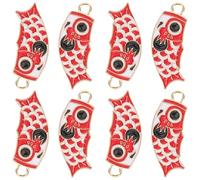 DOITOOL Set 10 Ciondoli a Forma di Carpa in Lega Effetto Goccia D’olio, Portachiavi e Ciondoli per Borse, Accessori Fai da Te per Creazione Gioielli e Decorazioni, Idee Regalo Creatività