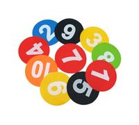 DOITOOL Set 10pezzi Dischi Segnalatori Calcio in TPE Design a Numeri per Allenamento Calcio e Basket per Festa Globale e Lezioni in Palestra Colore Casuale
